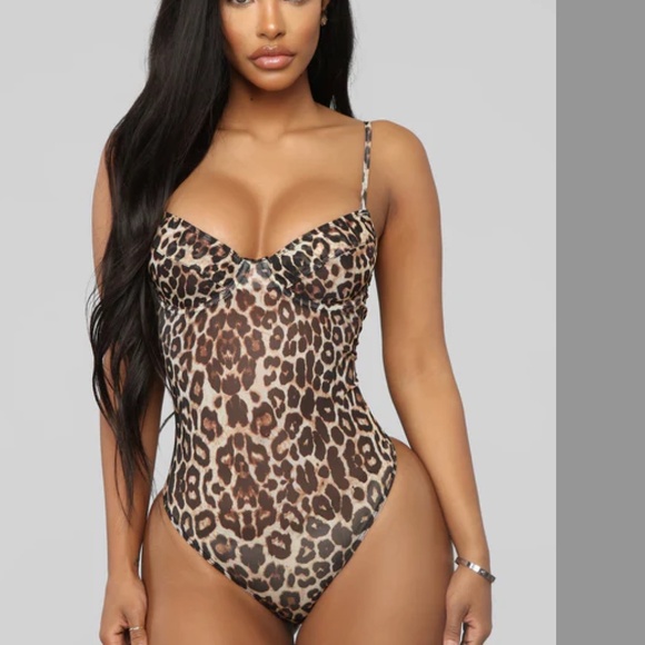 Fashion Nova Tops - Fashion Nova Cheetah Bodysuit